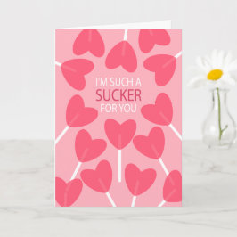 Cartão Sucker para você - Placa de Dia de os namorados