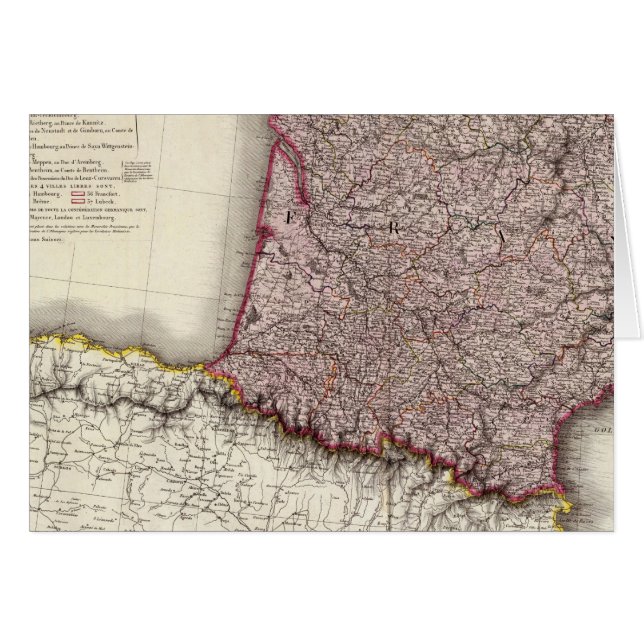 Cartão Sudoeste da França (Frente Horizontal)