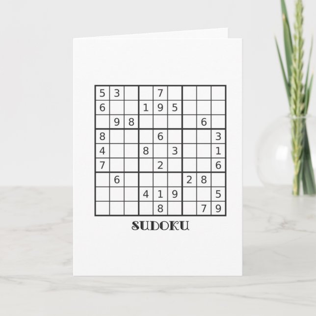 CARTÃO SUDOKU BIRTHDAY CARD (Frente)