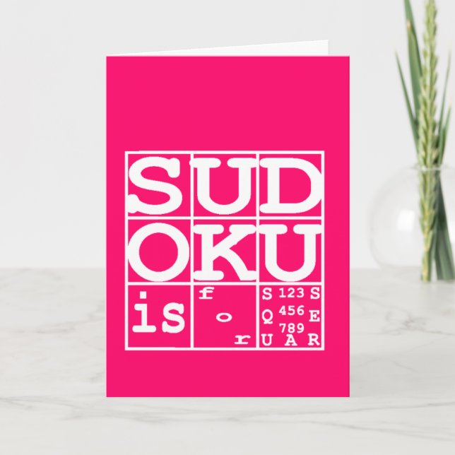 Cartão Sudoku é para praças (Frente)