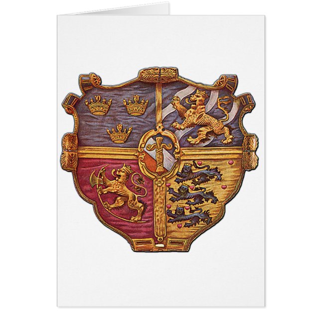 Cartão Suecia de armas antigas da Casaco (Frente)