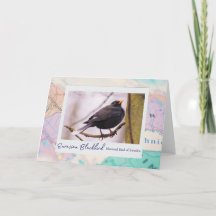 Suecia Eurasian Blackbird National Emblem on Map