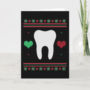 Cartão Suéter Feio de Natal para Dentista