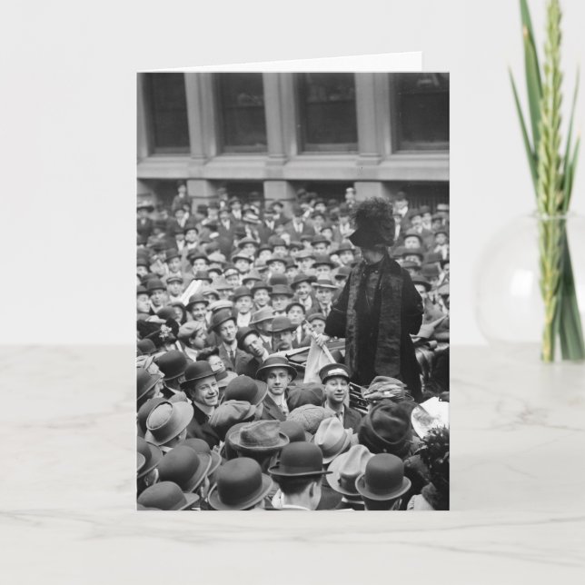 Cartão Suffragette bate na rua: início dos anos 1910 (Frente)