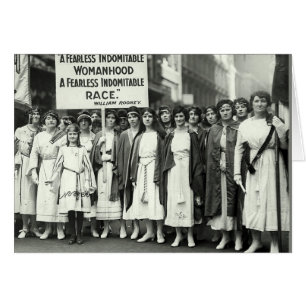 Cartão Suffragettes Unir