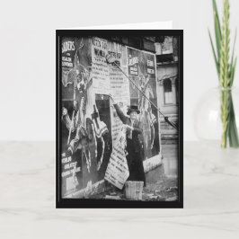 Cartão Sufragistas Postando Bilhetes Votos para Mulheres