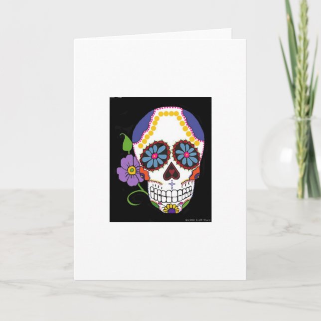 Cartão Sugar Skull Card (Frente)