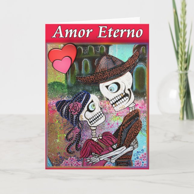 Cartão Sugar Skull Greeting Cards (Frente)