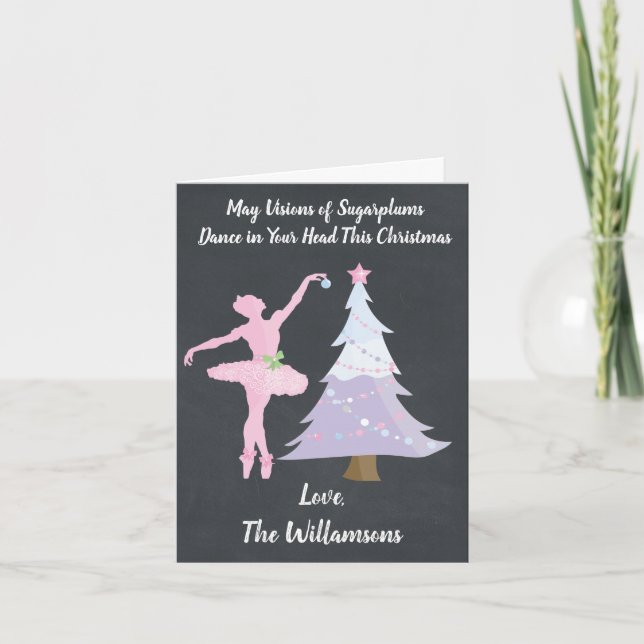 Cartão Sugarplums Dance Christmas Card (Frente)