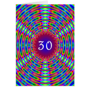 Cartão Sugestões do Abstrato de aniversário de 30 anos
