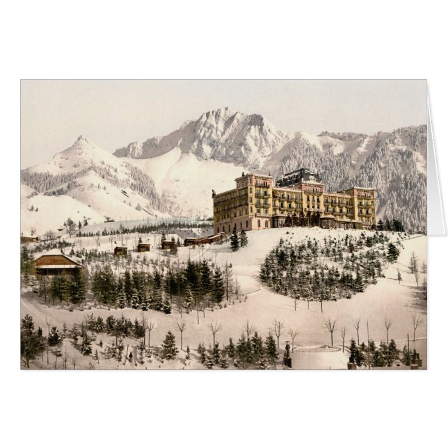 Cartão Suiça de Montreux (Frente Horizontal)