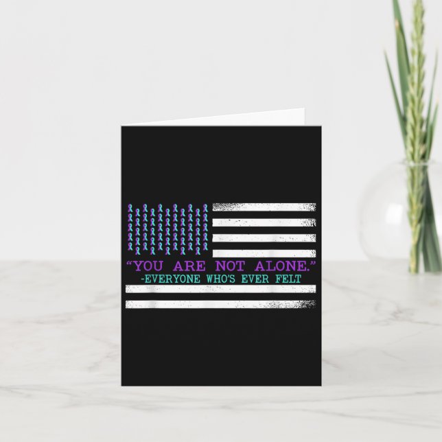 Cartão Suicide Awareness Suicide Prevention Suprt Survivo (Frente)