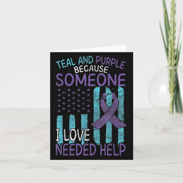 Cartão Suicide Awareness Suicide Prevention Suprt Survivo (Frente)