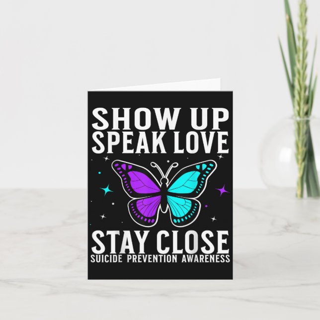 Cartão Suicide Awareness Suprt Suicide Prevention Awarene (Frente)