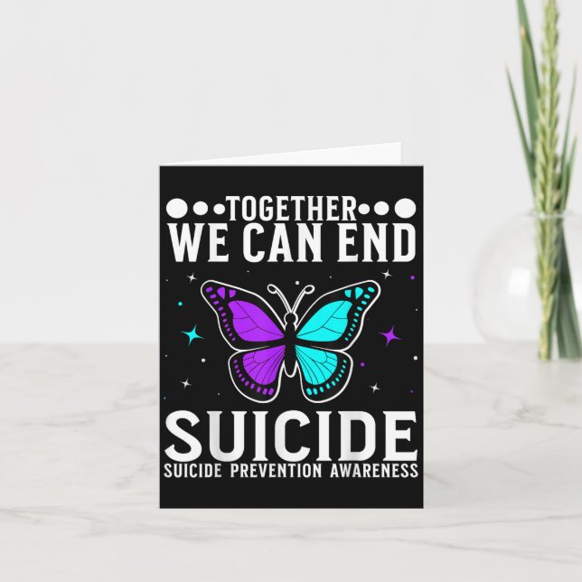 Cartão Suicide Awareness Suprt Suicide Prevention Awarene (Frente)