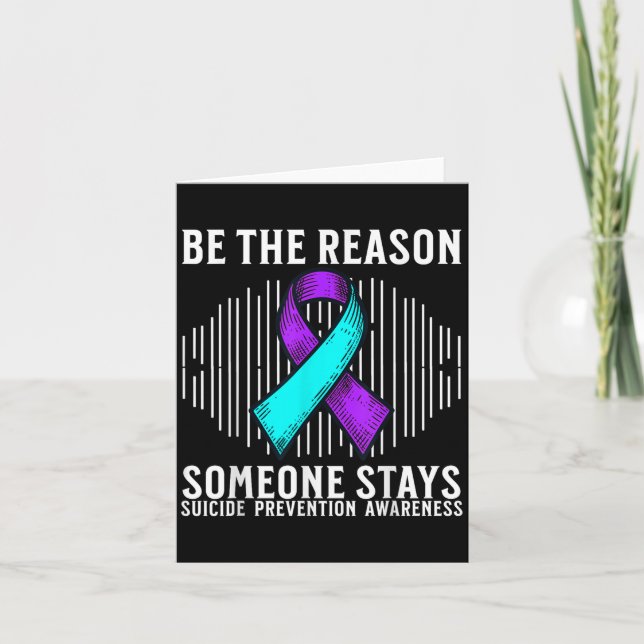 Cartão Suicide Awareness Suprt Suicide Prevention Awarene (Frente)