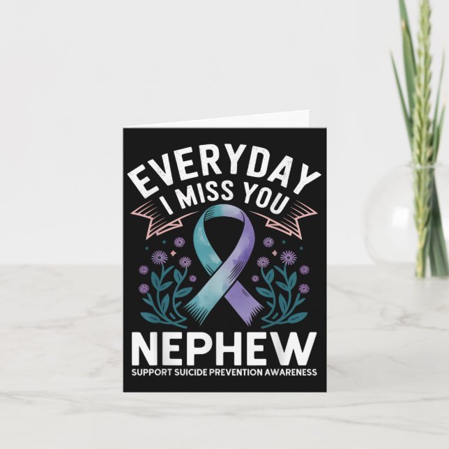 Cartão Suicide Prevention Awareness Aunts  (Frente)