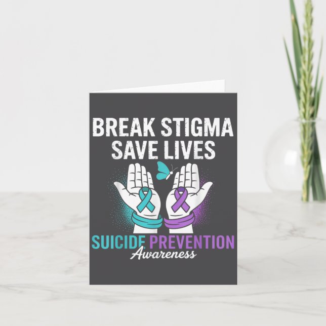 Cartão Suicide Prevention Suprt Break Stigma Suicide Awar (Frente)