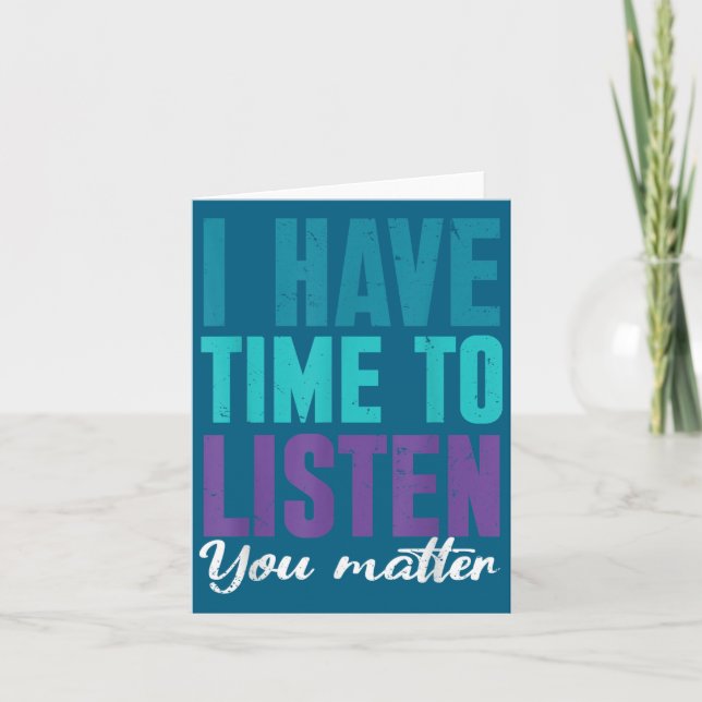 Cartão Suicide Prevention You _ I For Suprters  (Frente)