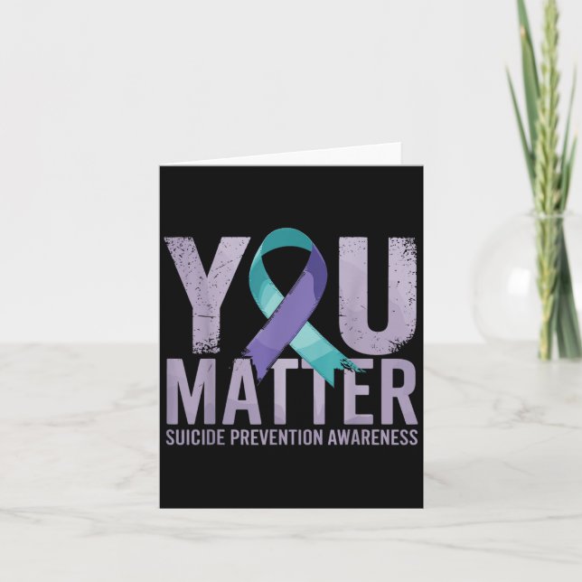 Cartão Suicides Prevention Shirts Suicide Awareness  (Frente)