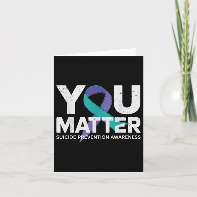 Cartão Suicídios Prevenção Camisa Sensibilização Suicida  (Frente)