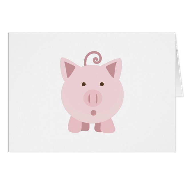 Cartão Suíno Surpreso Cugado (Frente horizontal)