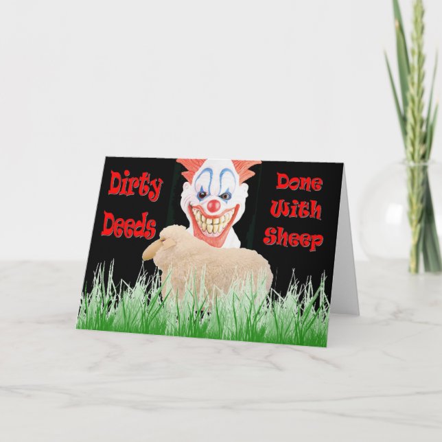 Cartão Sujos feitos com ovelhas (Frente)