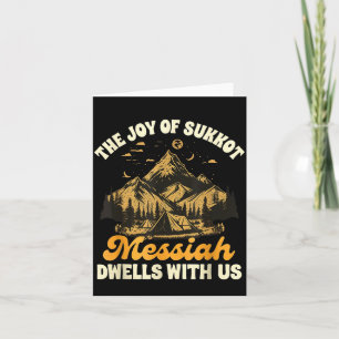 Cartão Sukkot Judaico Alegria Do Sukkot Messias Mora Cono
