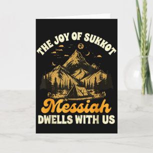 Cartão Sukkot Judaico Alegria Do Sukkot Messias Mora Cono