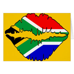 Cartão Sul - tema africano do beijo
