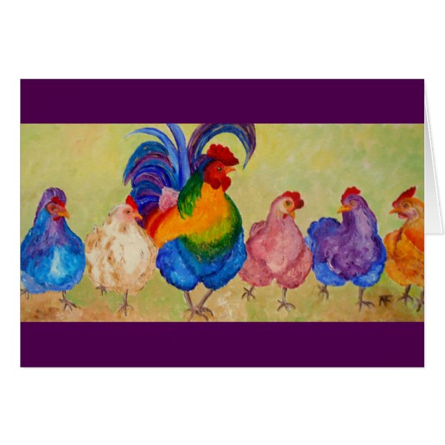 Cartão Sultão e seus pintinhos (Frente Horizontal)