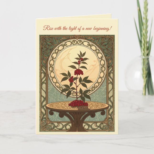 Cartão Sumac of Sunrise A Symbol of Nowruz Renewal (Frente)