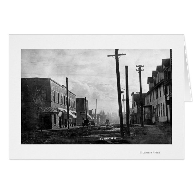 Cartão Sumas, WashingtonA Street SceneSumas, WA (Frente Horizontal)