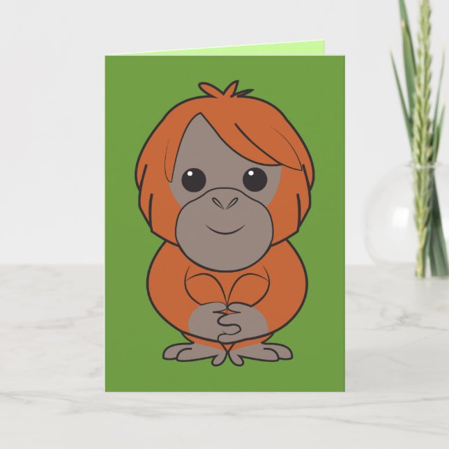 Cartão Sumatran Orangutan Card (Frente)