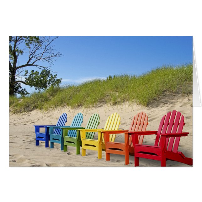 Cartão Summer Beach Chairs (Frente Horizontal)