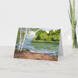 Cartão Summer Canoe Blank Greeting Card