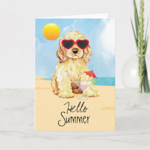 Cartão Summer Cocker Spaniel