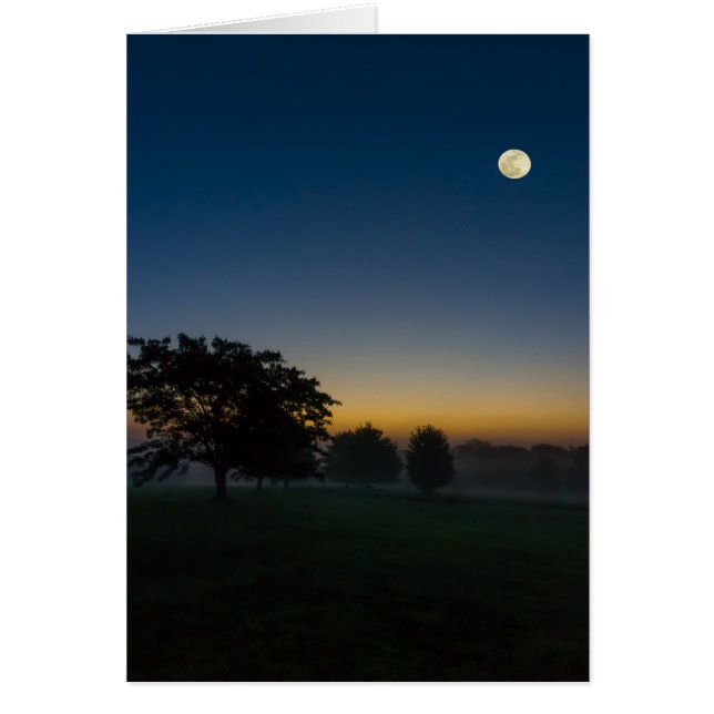 Cartão Summer Dawn Com Lua (Frente)