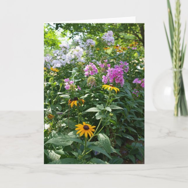 Cartão Summer Flowers Blank Greeting Card (Frente)