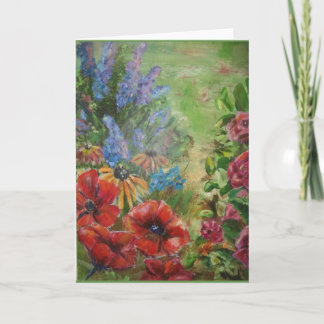 Cartão Summer Garden Blank Inside Note Card