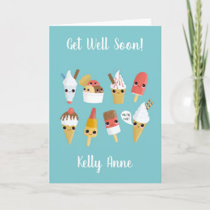Cartão Summer Get Well  Soon Ice cream Card