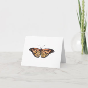 Cartão Summer Monarch Butterfly Folded Note Card