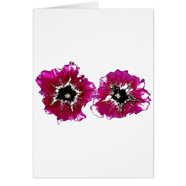 Cartão Summer Petunias (Frente)