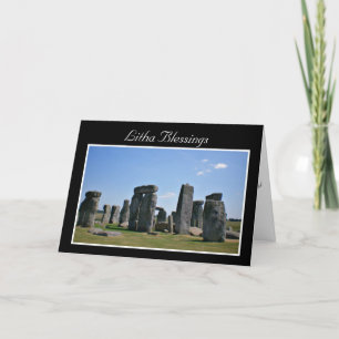 Cartão Summer Solstice Blessings with stonehenge Litha
