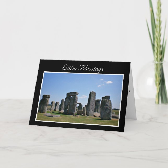 Cartão Summer Solstice Blessings with stonehenge Litha (Frente)