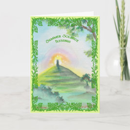 Cartão Summer Solstice Glastonbury Tor Card