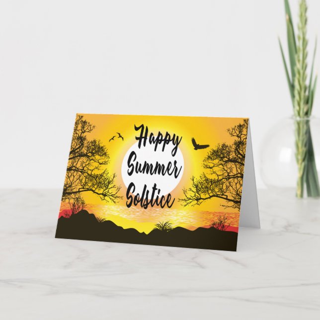Cartão Summer Solstice Sunset Blessing Card (Frente)