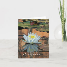 Cartão Summer Solstice Water Lily Card