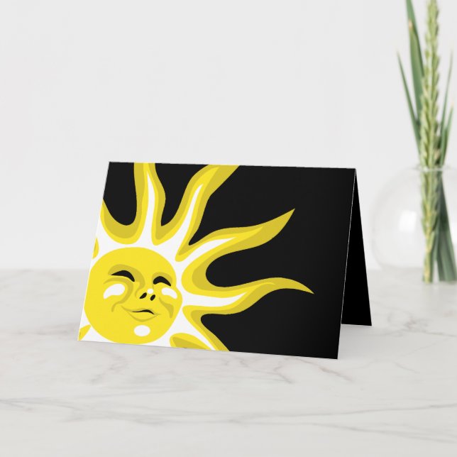 Cartão Summer Sun, Sunny Sunshine Saudação (Frente)