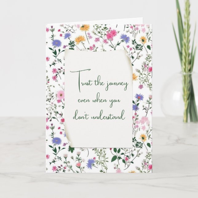 Cartão Summer Wildflower Pensando Em Você (Frente)